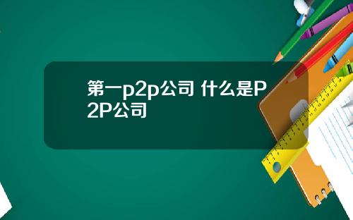 第一p2p公司 什么是P2P公司