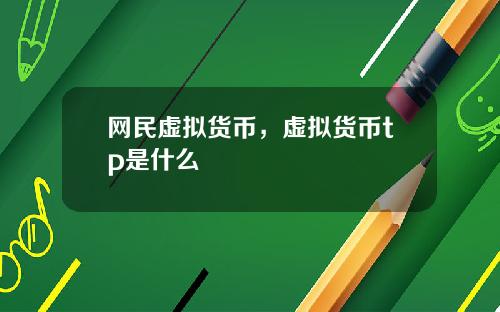 网民虚拟货币，虚拟货币tp是什么