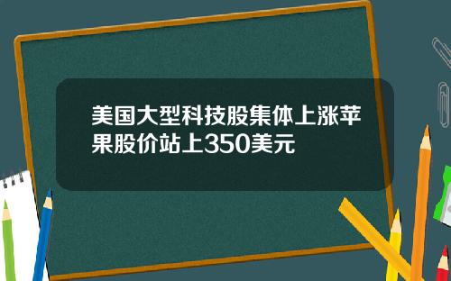 美国大型科技股集体上涨苹果股价站上350美元