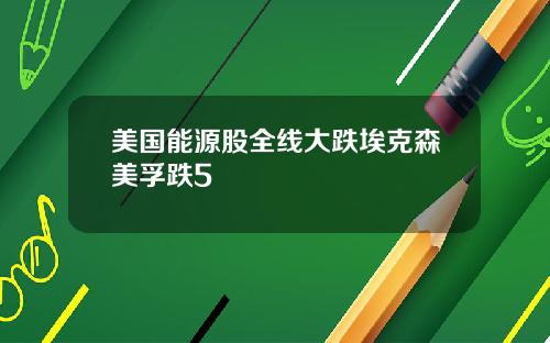 美国能源股全线大跌埃克森美孚跌5