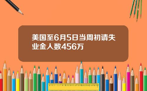 美国至6月5日当周初请失业金人数456万