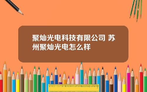 聚灿光电科技有限公司 苏州聚灿光电怎么样