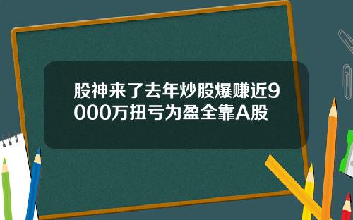 股神来了去年炒股爆赚近9000万扭亏为盈全靠A股