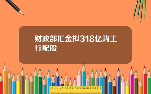 财政部汇金拟318亿购工行配股