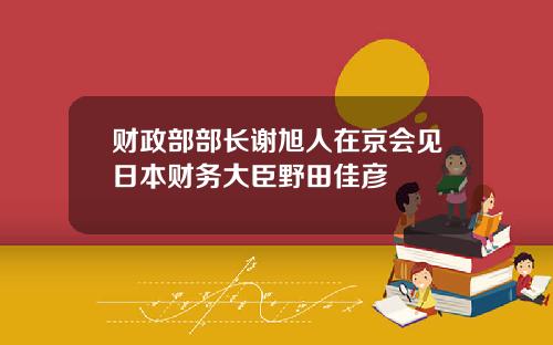 财政部部长谢旭人在京会见日本财务大臣野田佳彦