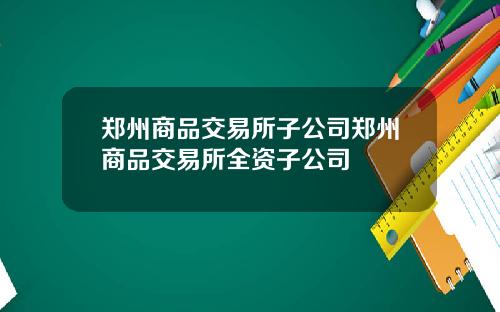 郑州商品交易所子公司郑州商品交易所全资子公司