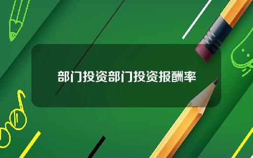 部门投资部门投资报酬率
