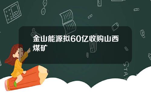 金山能源拟60亿收购山西煤矿