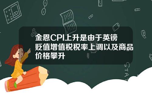 金恩CPI上升是由于英镑贬值增值税税率上调以及商品价格攀升