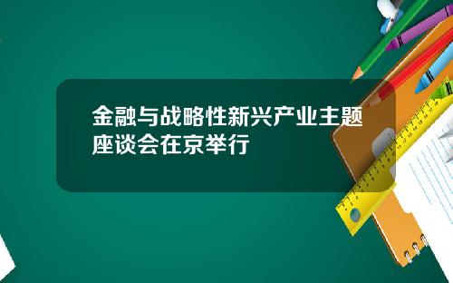 金融与战略性新兴产业主题座谈会在京举行
