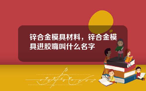 锌合金模具材料，锌合金模具进胶嘴叫什么名字