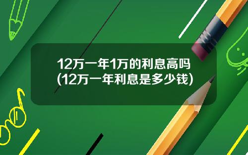 12万一年1万的利息高吗(12万一年利息是多少钱)