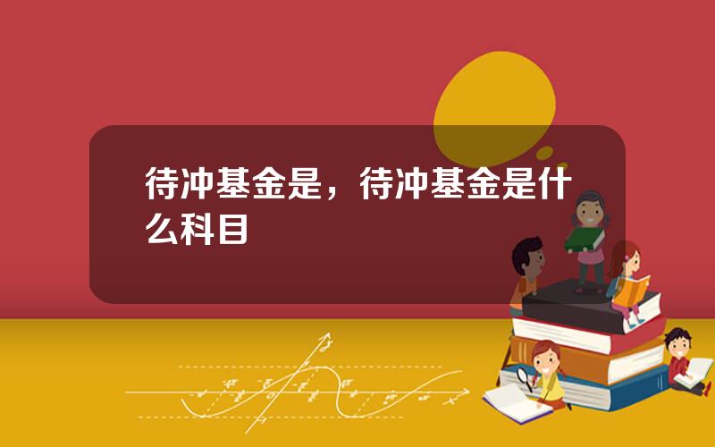 待冲基金是，待冲基金是什么科目