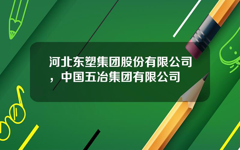 河北东塑集团股份有限公司，中国五冶集团有限公司