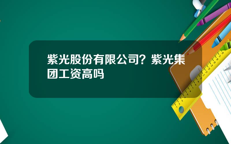 紫光股份有限公司？紫光集团工资高吗
