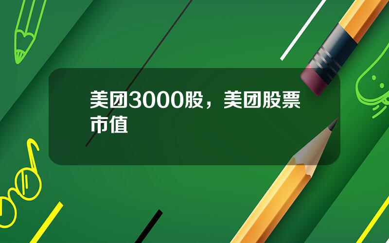 美团3000股，美团股票市值