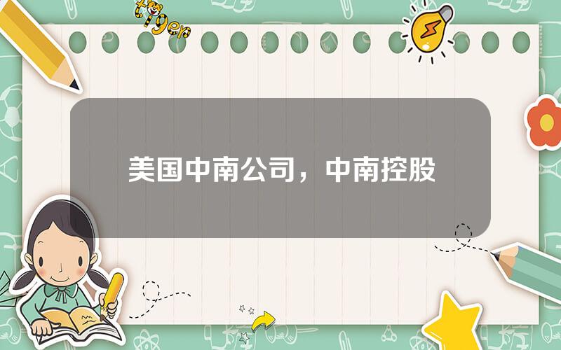 美国中南公司，中南控股